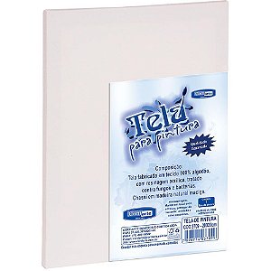 Tela para Pintura 30X50CM com Moldura de Madeira Pacote com 2