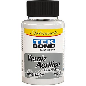 Verniz Acrílico Brilhante 100ML Tekbond Caixa com 6