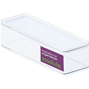 Organizador Acrílico Module C1 com Tampa - 20,4X6,8X5,8CM