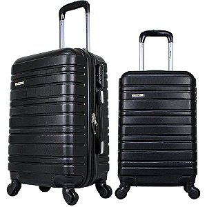 Mala de Viagem ABS 360° com 2 Peças Preta