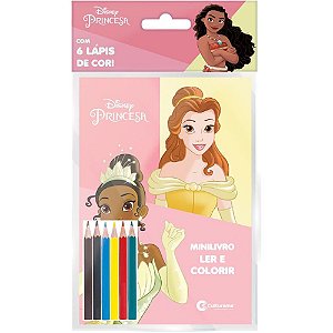 Livro Infantil Colorir Princesas 23X12CM 32 Páginas com Lápis
