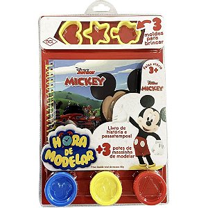 Livro Brinquedo Ilustrado Hora de Modelar Mickey com Massinha