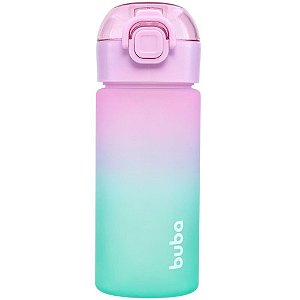 Garrafa Plástica Degradê Rosa 450ML Fliptop