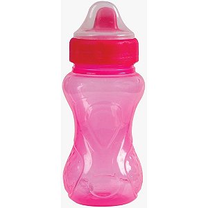 Copo Treinamento Rosa 340ML com Tampa e Redutor de Pingos