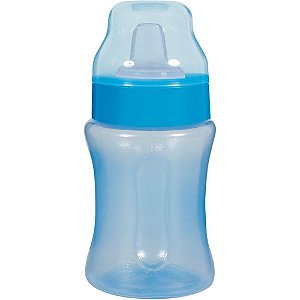 Copo de Treinamento Azul 300ML com Tampa e Bico Flexível