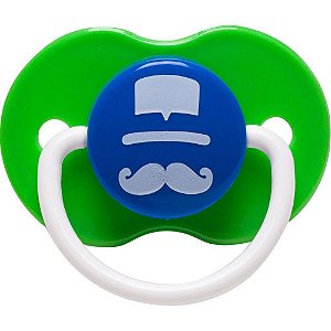 Chupeta Mundo Bita Silicone Ortodôntica T2 VERDE/AZUL