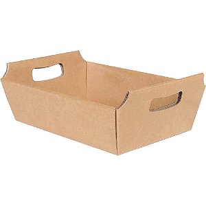 Cesta de Papel KRAFT Pequena 9X22X15CM - Pacote com 10