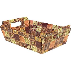 Cesta de Papel Estampada Pequena 9X22X15CM - Pacote com 10 Unidades