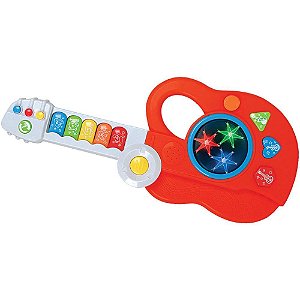 Brinquedo para Bebê Guitarra Piano Musical 3 em 1