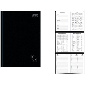 Agenda 2025 Spice Costurada Preta 160 Folhas 145X205MM - Pacote com 04