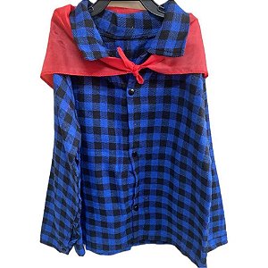 Fantasia Festa Junina Camisa Flanela com Lenço P