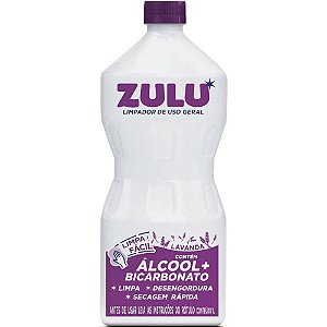 álcool Zulu Lavanda com Bicarbonato 1L Caixa com 12