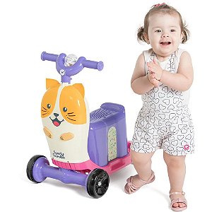 Patinete Scooty CAT Rosa 3 em 1