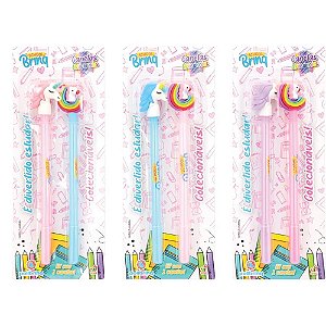 Caneta Esferográfica Unicórnios Blister com 2 (display com 12)