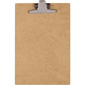 Prancheta HDF Ofício 23X34 com Prendedor de Metal - Caixa com 12 Unidades