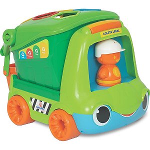 Brinquedo para Bebê Truckids Coleta Legal C/ Atividade