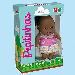 Boneca Pepitinha Negra Vinil 15CM