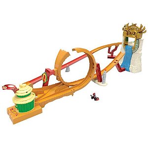 Hot Wheels Pista Personagem Mario KART Corrida NA Selva