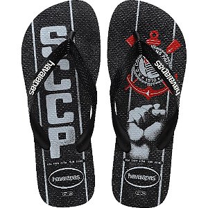 Chinelo Havaianas Licenciado TOP Corinthians 41/42  Preto PAR