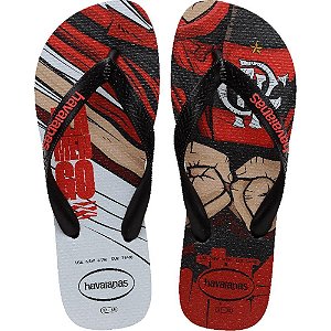Chinelo Havaianas Licenciado TOP Flamengo 37/38 Preto PAR