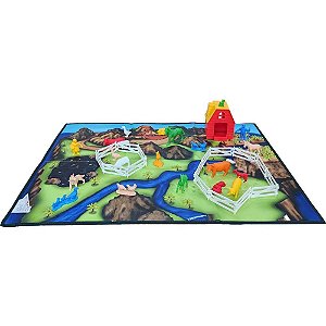 Miniatura Colecionável Fazendinha Playset Tapete G 37 Peças