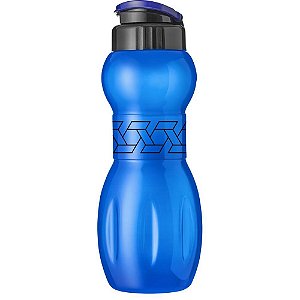 Garrafa Plástica INFINITY Decorada Azul 1000ML Pacote com 4