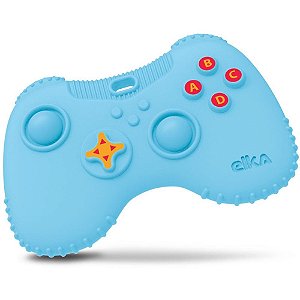 Mordedor Infantil Controle Gamepad Azul