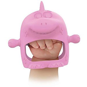 Mordedor Infantil Luvinha Dino Rosa