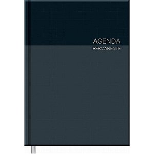 Agenda Permanente Preta Executiva 192F 145X205MM Pacote com 04