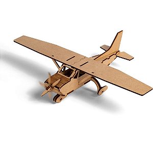 QUEBRA-CABEÇA Madeira Avião Cessna 170 3D 49 Peças