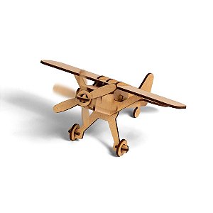 QUEBRA-CABEÇA Madeira Aviao Cesnna 3D 15 Peças
