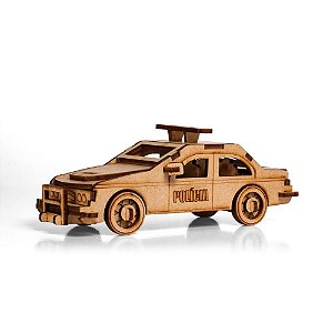 QUEBRA-CABEÇA de Madeira Carro de Polícia 3D 40 Peças