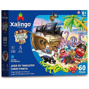 Jogo de Tabuleiro Corre Pirata 60 Pecas