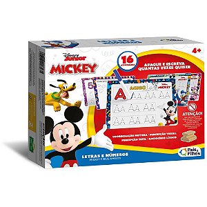Brinquedo Pedagógico Mickey Letras e Números 16 Atividades