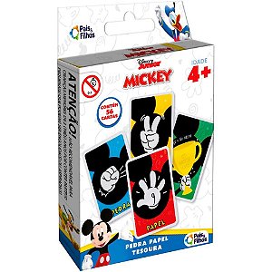 Jogo de Cartas Mickey Pedra, Papel e Tesoura