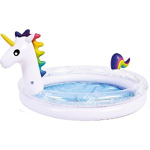 Piscina Inflável Infantil Unicórnio Glitter 65L