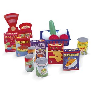 Brincando de Casinha Super Market 16 Peças