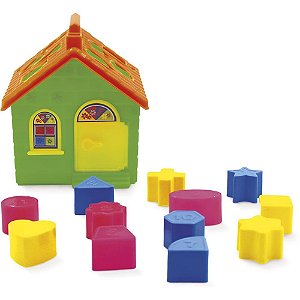 Brinquedo para Bebê AMOR de Casinha com 12 Blocos