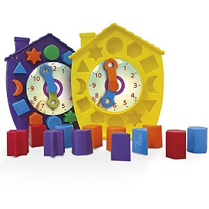 Brinquedo para Bebê Casinha da Hora 12 Blocos Sortido