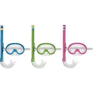 óculos de Natação Máscara para Mergulho com Snorkel Infantil