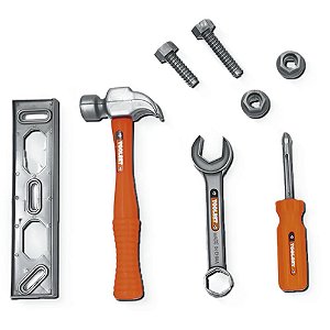 Brincando de Profissões KIT Ferramentas Pequeno 8 Peças