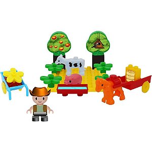 Brinquedo para Montar Brincando de Fazendinha