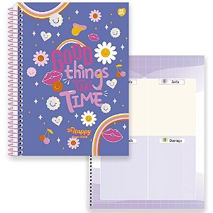 AGENDA/PLANNER 2025 BE HAPPY 80 Folhas 179X241MM PCT C/04