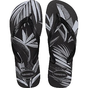 Chinelo Havaianas Masculino Aloha 39/0 PRETO/CINZA PAR
