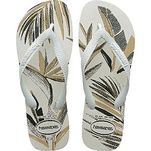 Chinelo Havaianas Masculino Aloha 41/42  BRANCO/VERDE Olive PAR
