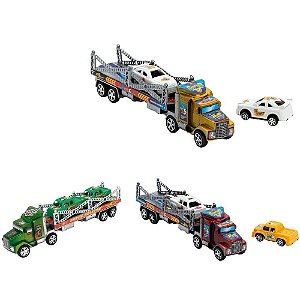 Caminhão Cegonha com Carros a Fricção