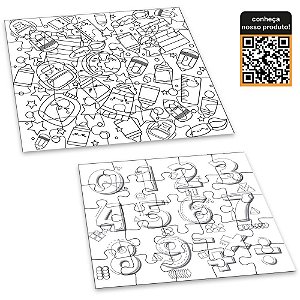 QUEBRA-CABEÇA Cartonado Jumbo 25 Peças para Colorir