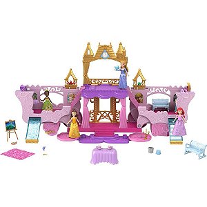 Boneca Disney Princesa Mini Carruagem e Castelo