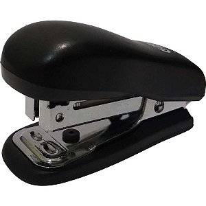 Grampeador Mini Preto com Extrator para 10 Folhas