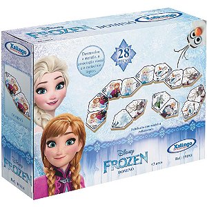 Dominó Frozen em Madeira 28 Peças